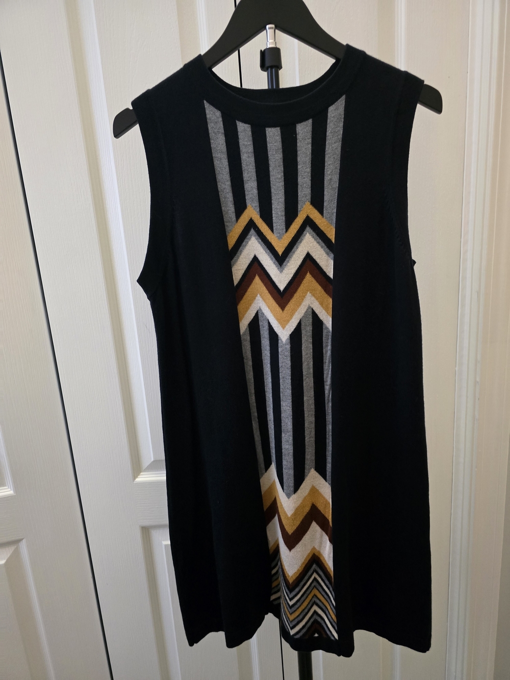 Missoni for Target Black Knit Tank Dress with Chevron Panel